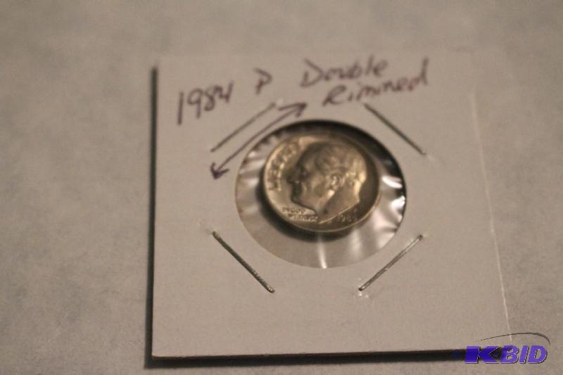 1984 P Roosevelt Dime Double Rimmed...