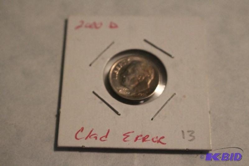 2000 D Roosevelt Dime Clad Error...