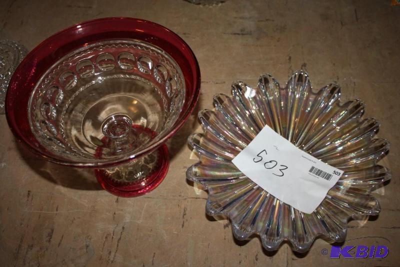 Lot of (2) Including Vintage Clear Opalescen...