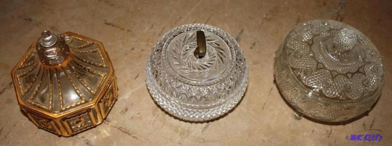 Lot of (3) Including Vintage Cut Glass Candy...