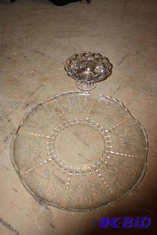 Lot of (2) Including Vintage Serving Plate w...