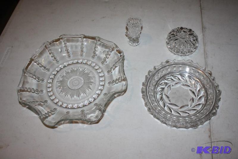 Lot of (4) Including (2) Vintage Glass Dishe...