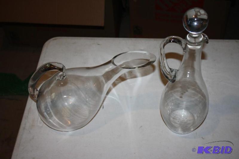 Lot of (2) Including Vintage Clear Glass Dec...