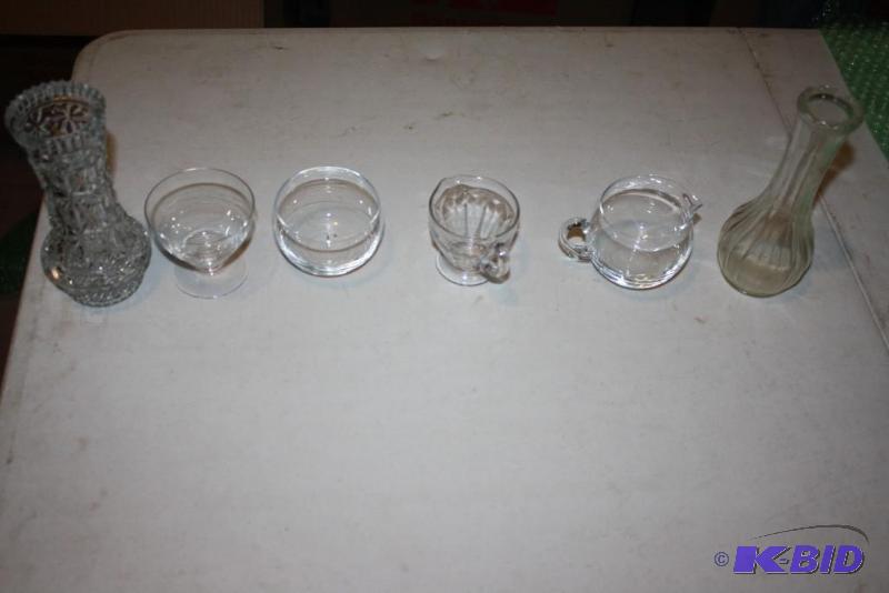 Lot of (6) Including (2) Vintage Clear Glass...