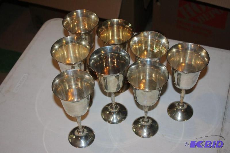 Lot of (8) Vintage Metal Goblets  &nbsp...