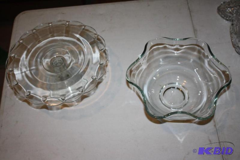 Lot of (2) IncludingVintage Indian Glass Cak...