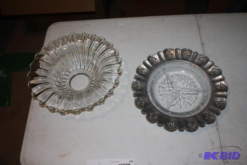 Lot of (2) Including (1) Vintage Glass Divid...
