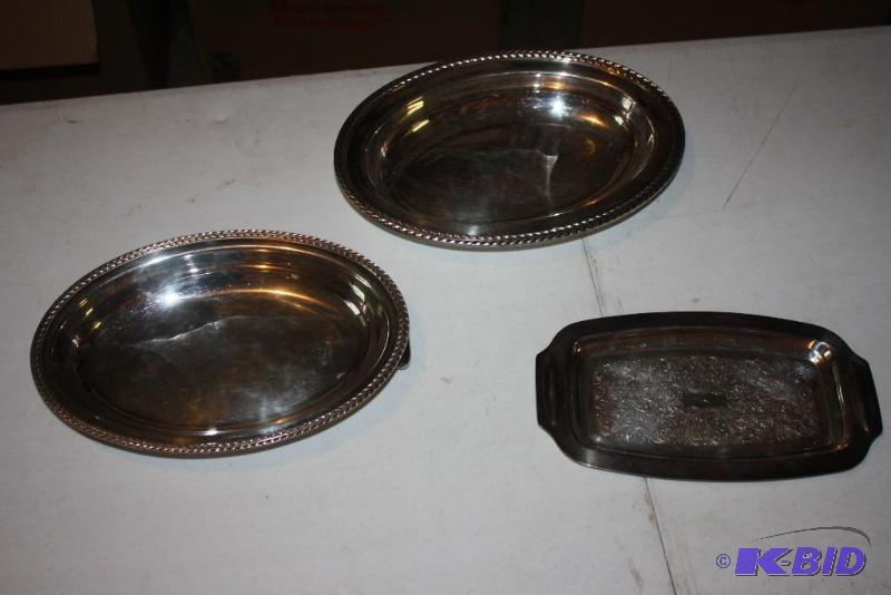 Lot of (3) Including (1) Vintage Silver Etch...