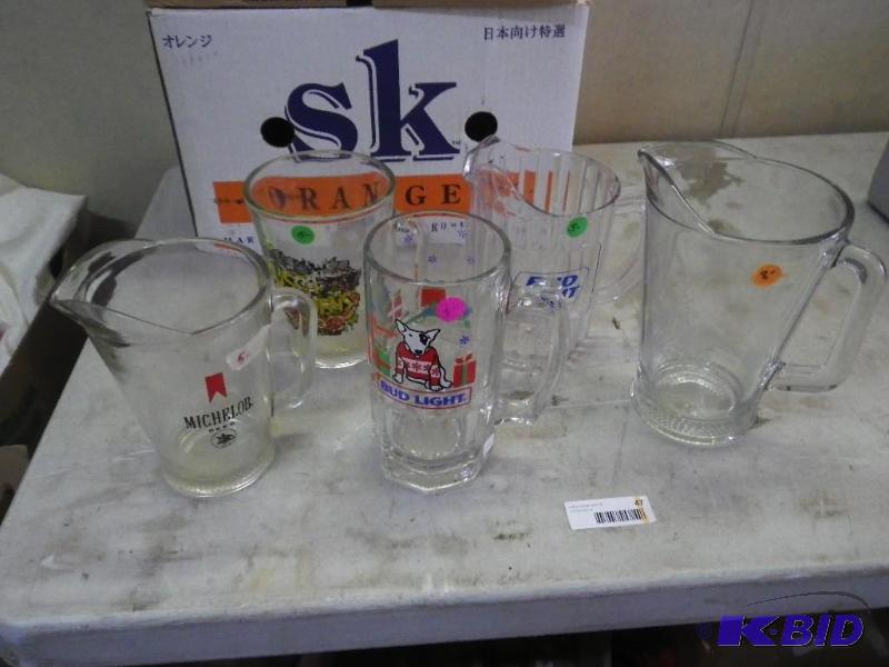 Beer mugs and pitchers...