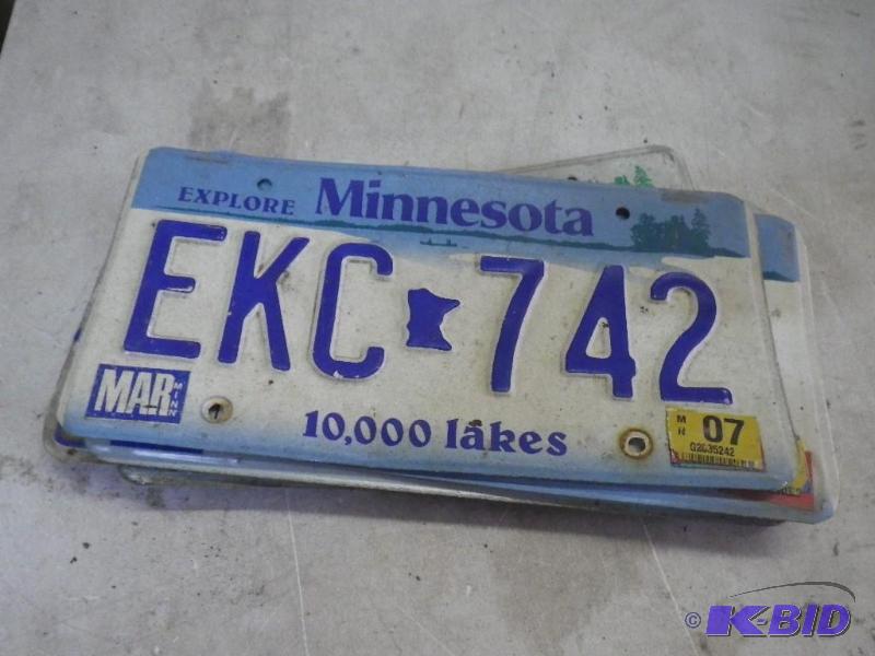 license plates...