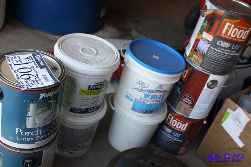lot 106 image: Lot of (9) 1 Gallon Containers of various ite...