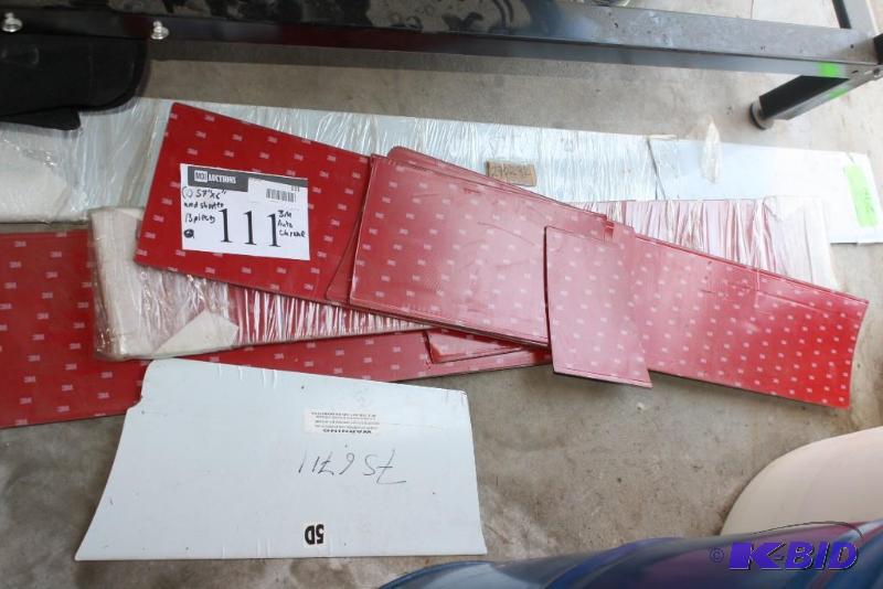 lot 111 image: Lot of (13) 3M Auto Chrome Pieces, 57&quotx6...