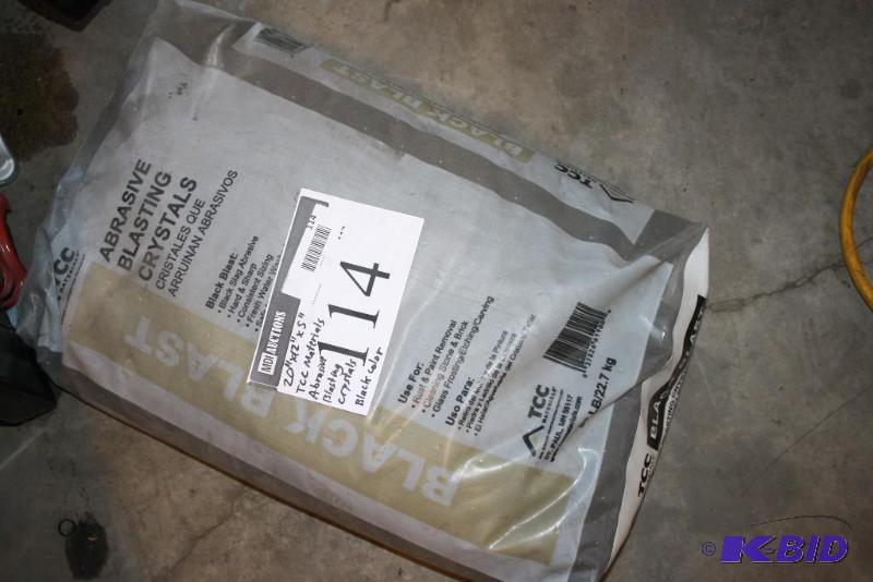 lot 114 image: Bag of TCC Materials brand Abrasive Blasting ...