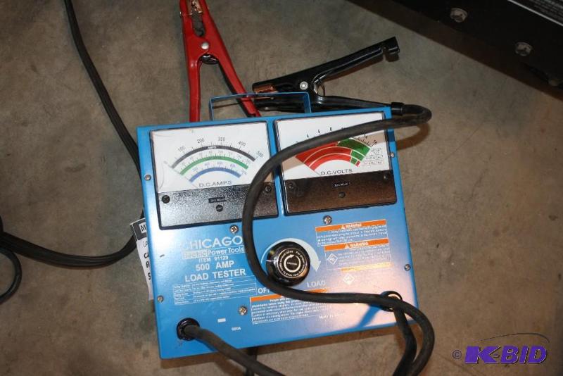 lot 117 image: Chicago Power Tools Battery Tester, Model # 9...
