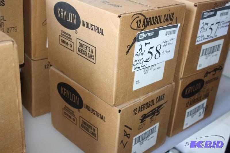 lot 58 image: Lot of (2) Boxes of Krylon brand Acrylic Enam...
