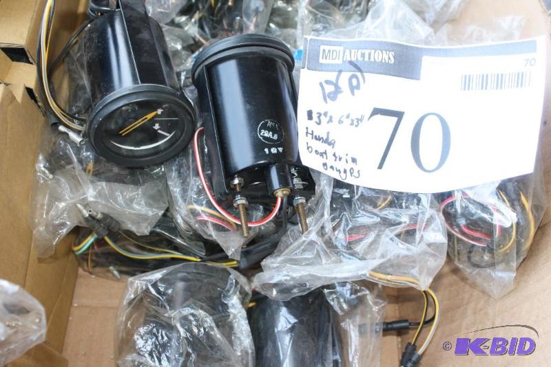 lot 70 image: Lot of (12) Honda brand Boat Trim Gauges...