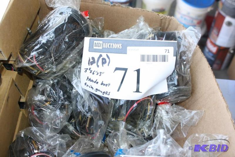 lot 71 image: Lot of (12) Honda brand Boat Trim Gauges...