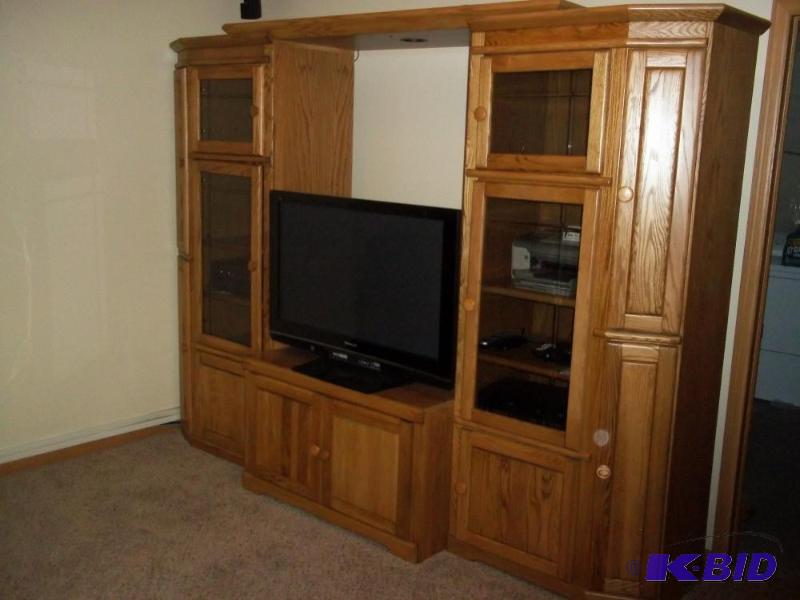 Solid Oak Entertainment Center 80&quot Tall ...