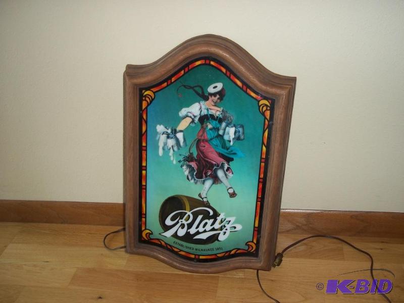 Blatz Beer Sign, lighted, tested and works...