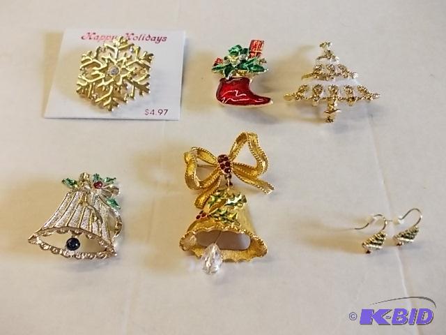 Lot Of 5-Assorted Brooch Pins (Corel, Gerrys,...