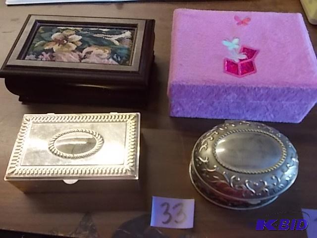 4-Jewelry Boxes With Random Contents...