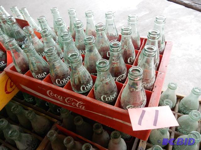 24 Vintage Glass Coke Bottles.. Imprinted Cok...