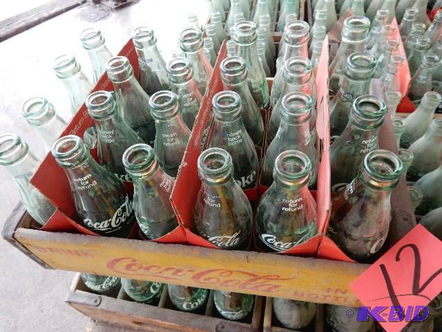 24 Vintage Glass Coke Bottles.. Imprinted Cok...
