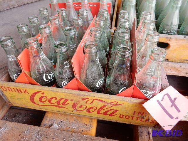 24 Vintage Glass Coke Bottles.. Imprinted Cok...