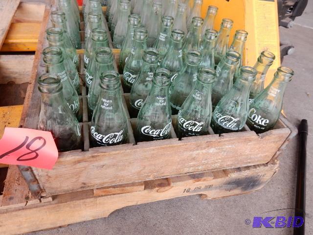24 Vintage Glass Coke Bottles.. Imprinted Cok...