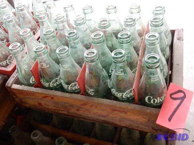 24 Vintage Glass Coke Bottles.. Imprinted Cok...