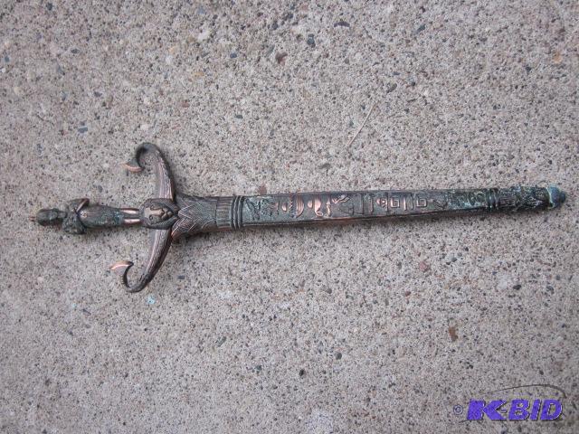14 inch solid copper and other metal dagger k...