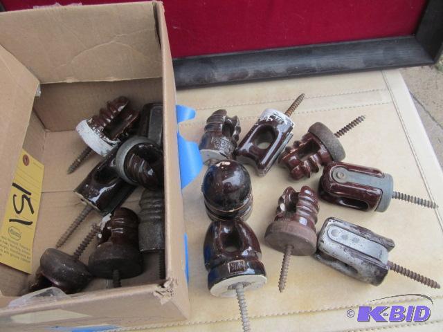 Large lot of vintage ceramic insulators.&nbsp...