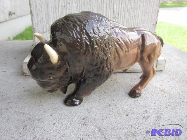 10 inch Welbe Ware England ceramic bull, high...