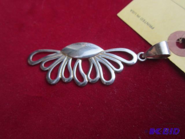 Large 3 inch long sterling silver hanging pen...