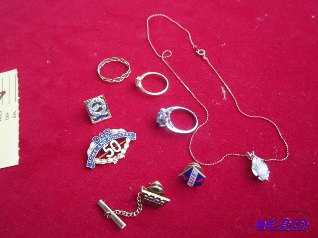 Lot of costume jewelry, rolled gold, 24 K GP,...