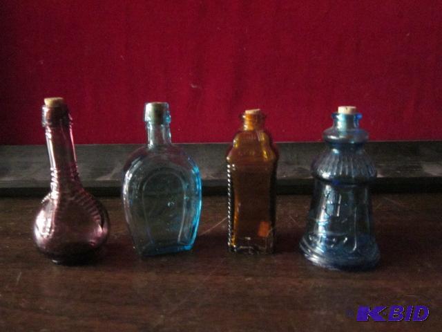 Lot of (4) vintage liquor bottle (all empty),...