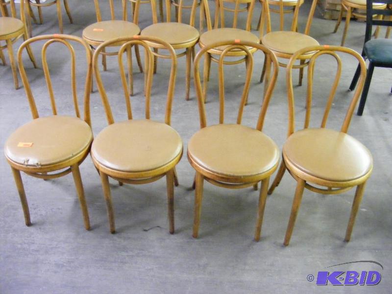 4 Tan Wooden Chairs