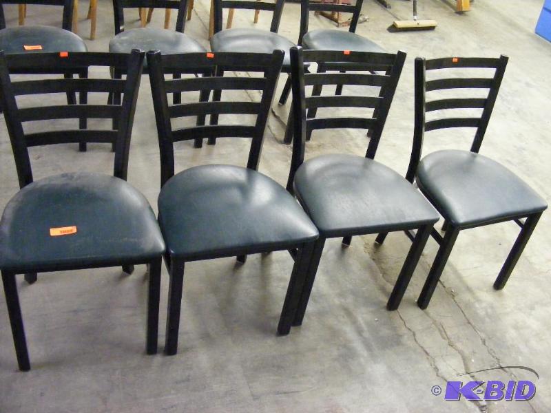 4 Green Wooden Chairs