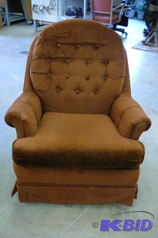 Cloth swivel rocking chair made by Kay chair ...
