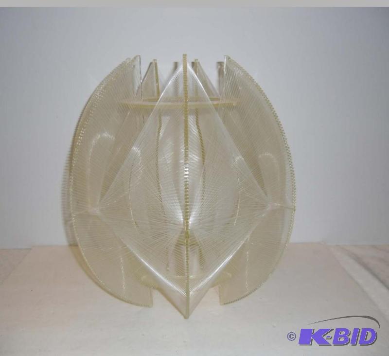 lot 20003 image: Mid-Century Lucite and String Hanging Swag Lamp Shade Retro Atomic