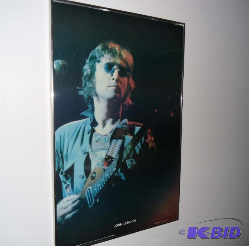 lot 20006 image: 1980 John Lennon Beatles Framed Poster Bob Gruen Photographer