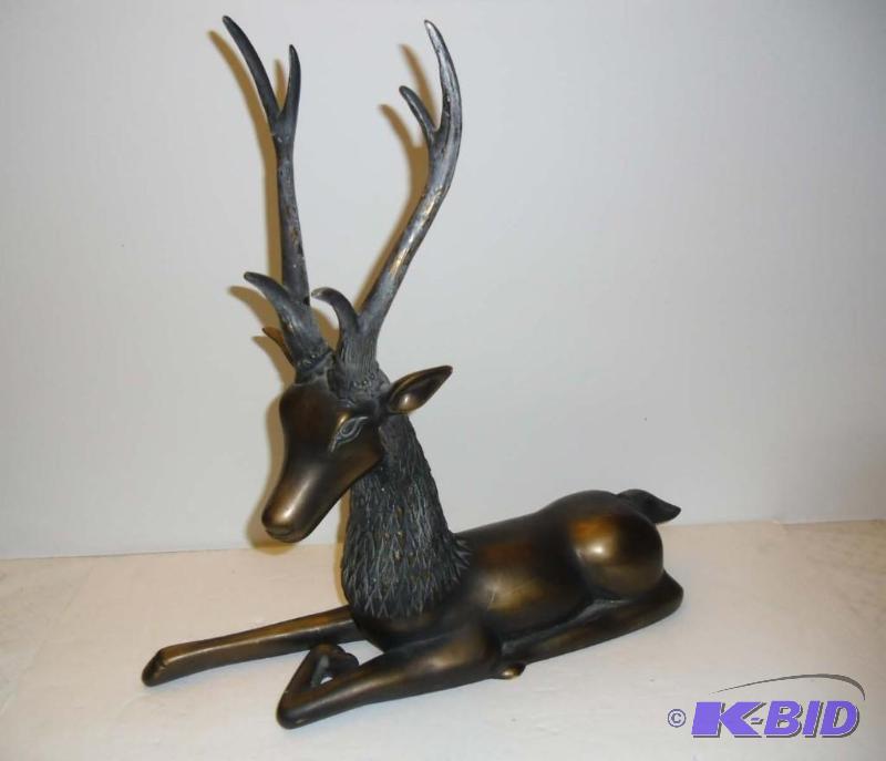 lot 20016 image: 1977 Chapman Large Brass Deer