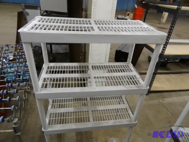 lot 101 image: Plastic Shelving Unit. 36 x 18 x 56...