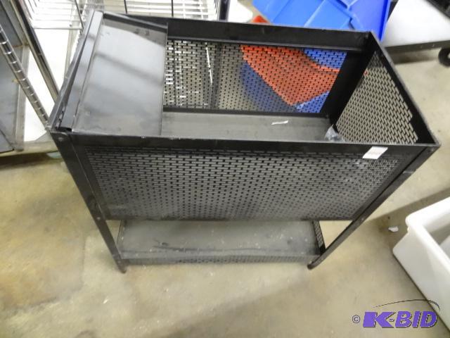 lot 120 image: Metal Hanging File Folder Cart. Wheels need t...
