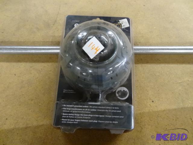 lot 144 image: EZ Pacc UFO. Holiday Surge Protector with Swi...