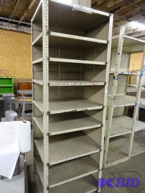 lot 147 image: Metal Shelving Unit 24 x 30 x 87...