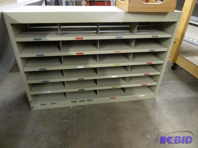lot 165 image: Metal File Sorting Cabinet 38 x 13 x 25...