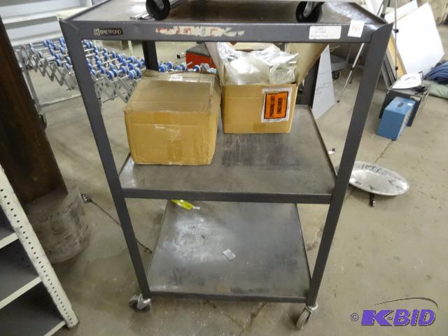 lot 183 image: AV Cart on Wheels. 29 x 24 x 48...
