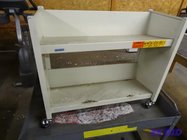 lot 200 image: Bretford Metal Book Cart. 29 x 13 x 25...