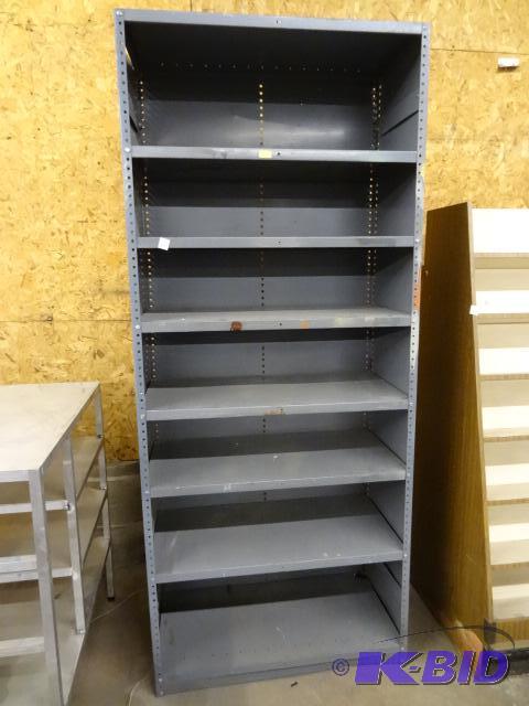 lot 35 image: Metal Shelving Unit 36 x 18 x 85...